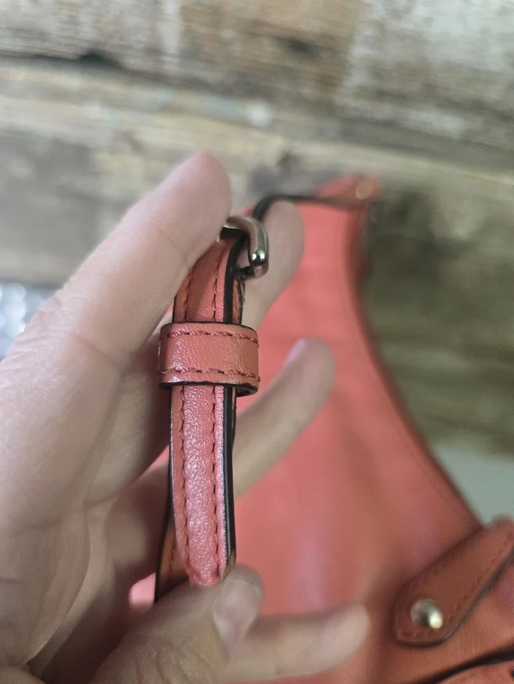 Coach Ashley Mini Coral Pink Leather Shoulder Purse - Clean Interior & COA Inclu